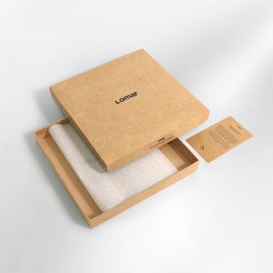 Custom Lid And Base Gift Box With Kraft Paper